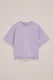 WE Fashion – Meisjes T-shirt met kant – Regular fit – Lila – Katoen –