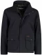 Windjack Barbour donkerblauw knopen waterafstotend capuchon