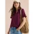 Shirt met korte mouwen en gespleten hals