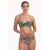 Cyell voorgevormde srapless bandeau bikinitop groen/multi