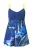 Ulla Popken Badpakjurk  indigo / donkerblauw / wit