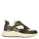 POSH by Poelman Caro chunky suède sneakers – groen/ecru