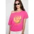 Bedrukt cropped T-shirt met boothals