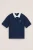 WE Fashion – Jongens polo met print – Oversized – Donkerblauw – Katoen –