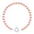 Rank armband Water Parels Sweet Round 6-7 mm natuurlijke Rose Luxury 925