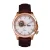 Reign Bauer automatisch semi-skelet lederen band horloge