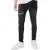 Brave Soul Herenjeans van denim met ketting en knoopsluiting (Donker houtskool)