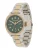 COACH Analoog horloge ‘Kitt’  goud / donkergroen / zilver