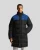 Lyle & Scott lange gewatteerde zwarte pufferjas