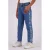 Vingino straight leg jeans met sterren mid blue wash