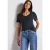 Street One Dames Shirt met hartvormige halslijn in Blauw
