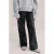 WE Fashion imitatieleren straight leg coated broek – zwart