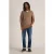White Stuff Tuck Stitch Funnel Neck Tan Multi