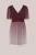 WE Fashion – Dames plisséjurk met glittergaren – Curve – Regular fit – Aubergine –  Plus Size