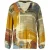 River Woods Loose V-neck Shirt Multi W90191