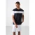 Heren T-shirt met kleurblok en ronde hals