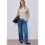 Street One Dames Shirt met hangende schouder en strepen in Beige