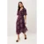 TRENDYOLMİLLA Dames Paars Bloemen Midi Kort Skater Jurken