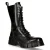 New Rock zwart leren halfhoge toren bikerlaarzen-M-WALL127N-C1