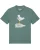 Watapparel Shirt ‘Möwe mit Hut’  lichtgrijs / groen / oranje / wit