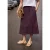 Street One Studio Dames Midi-rok met volant en elastische tailleband in Paars