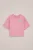 WE Fashion – Meisjes oversized sweat shirt met print – Oversized – Lichtroze – Katoen –