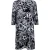 DIDI Loose Dress 3/4 Sleeves Print Black With Offwhite Centrepiec