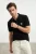 TRENDYOL MAN Heren Zwart Geborduurd Kort Regular fit Poloshirts