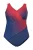 Ulla Popken Badpak  indigo / donkerblauw / rood