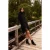 TRENDYOLMİLLA Dames Zwart Effen Kort / Mini Lang Casual Recht Jurken