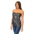 Dames-Mouwloos T-shirt met wijd gebreid topeffect 10DMT0084