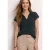 Street One Dames Poloshirt met losse schouders in een gebreide look in Groen