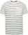 Cast Iron T-Shirt Strepen Borstzak Wit