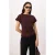 TRENDYOLMİLLA Dames Bruin Effen Kort Getailleerd Blouses
