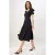 TRENDYOLMİLLA Dames Zwart Effen Midi Kort Skater Jurken