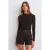 Slim Fit Langarm Jersey Blouse