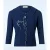 Cat Scallop Collar cardigan in nachtblauw
