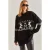 Lange Oversized Gebreide Sweater met Patroon en Ronde Hals