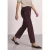 Mid Waist Broek met rechte pijpen en knopen