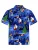 Hawaiihemdshop.de Overhemd ‘Hawaiihemd Christmas Parrots’  blauw / geel / groen / rood