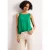 Street One Dames Top met ronde hals en schouderdetails in Groen