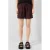 QS straight leg casual short met print – donkerpaars