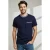 TRENDYOL MAN Heren Donkerblauw Gestreept Kort Regular fit T-shirts