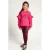 LOOXS little rechtvallende sweater met ruches – fuchsia