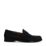 Manfield suède loafers donkerblauw