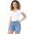 Enzo | Womens Ripped Denim Shorts – Lichtblauw