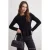 TRENDYOLMİLLA Dames Zwart Effen Lang Regular fit Vesten