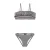 Protest bandeau bikini PRTSTRIPES JR met ruches zwart/wit