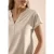 Cecil Dames Shirt met tuniek en split aan de hals in Beige