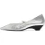 Bimba y Lola Silver Leather Court Shoe